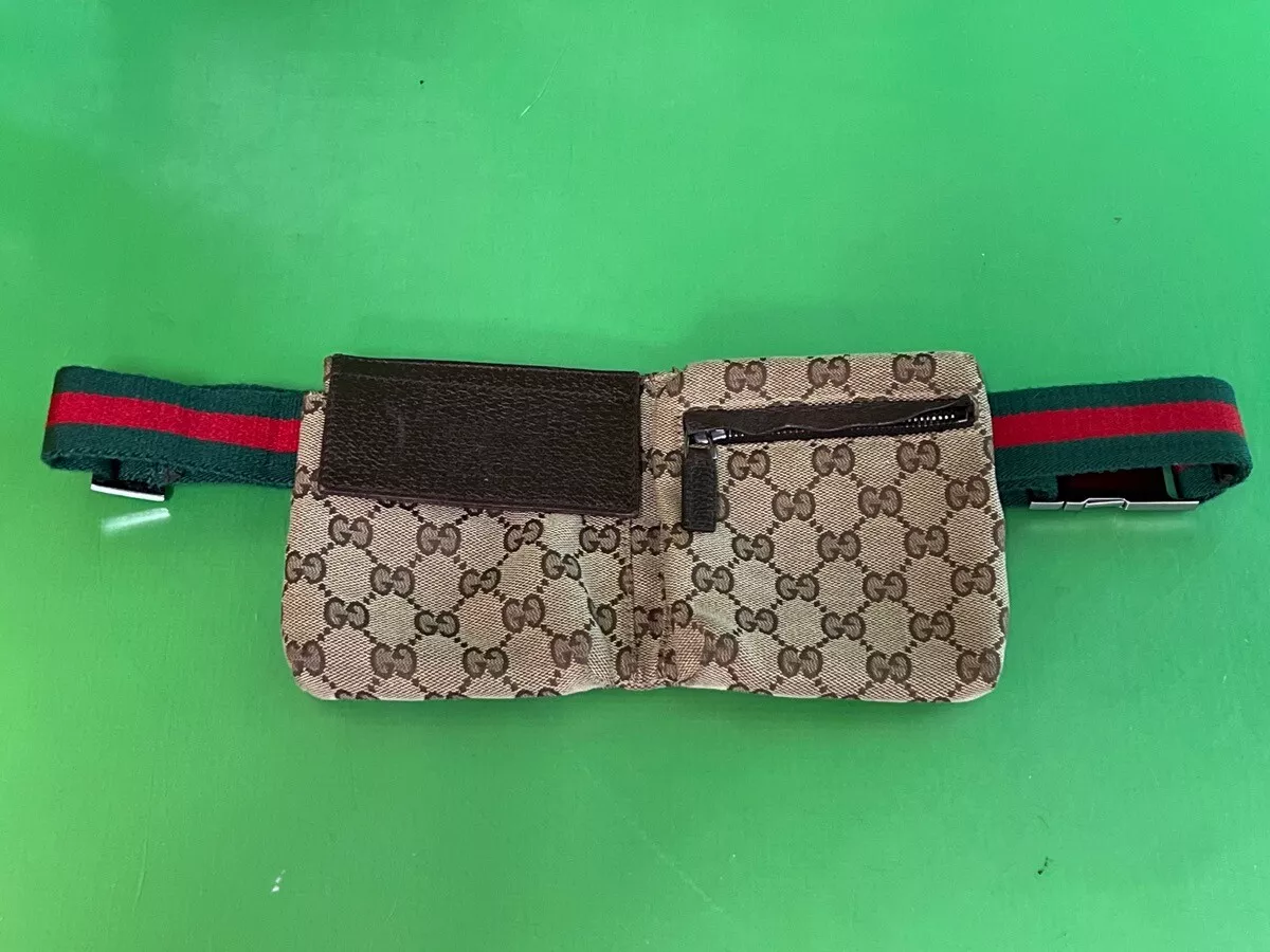 GUCCI GG CANVAS DOUBLE POCKET WAIST BAG (CP7019164)