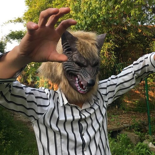 Masque Et Gant Loup Garou Cosplay Halloween Deguisement Carnaval Jeux De Role - Photo 4 sur 14