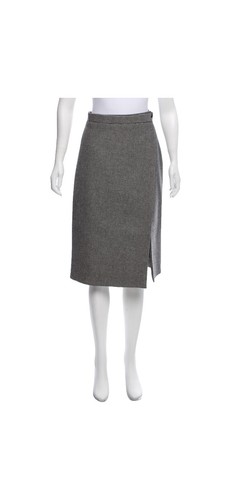 BALENCIAGA Nicola period/Side zip slacks/Straight pants/38/Wool