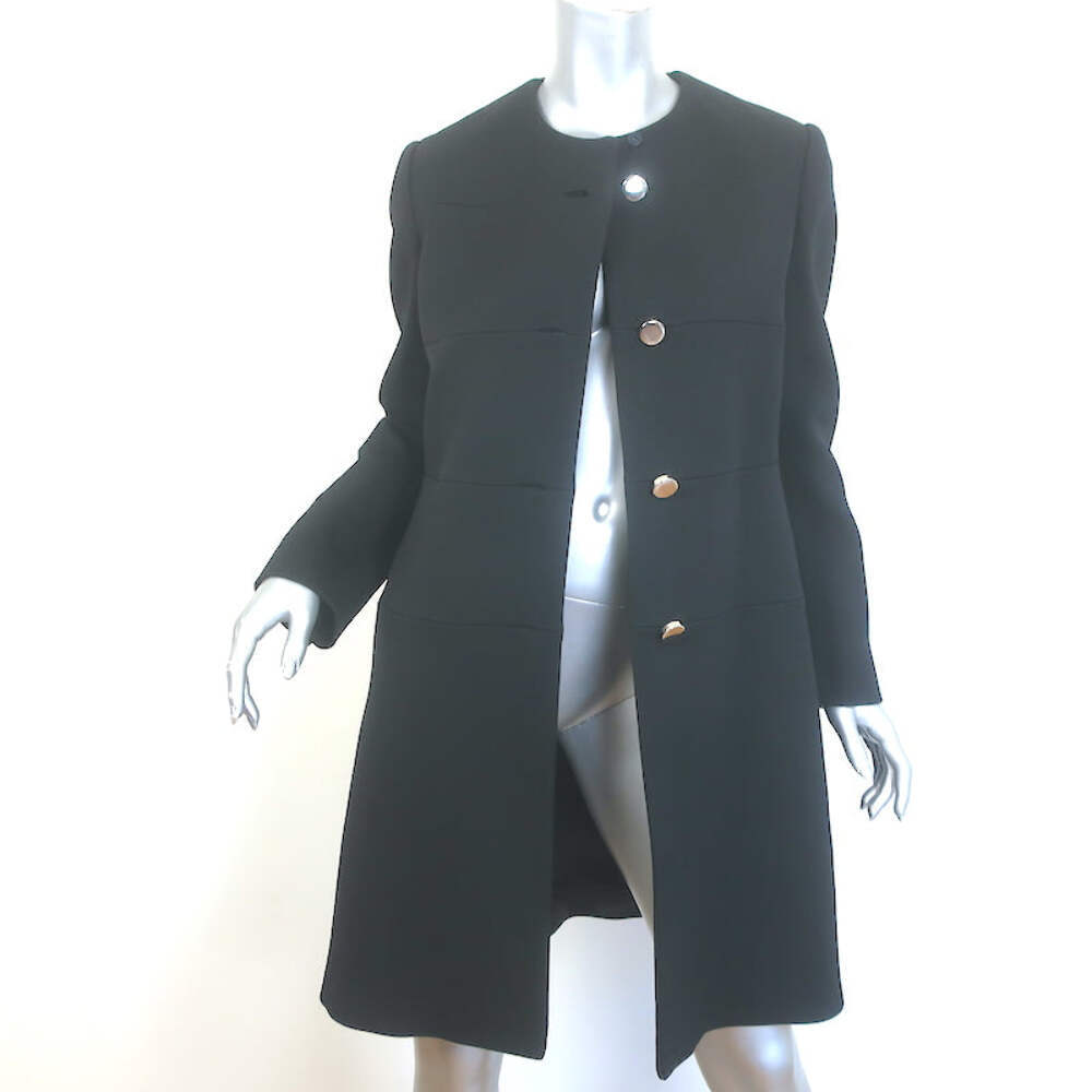 Prada Coat Black Virgin Wool Size 44 Button-Front Jacket | eBay UK