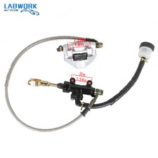 Rear Hydraulic Brake Assembly Caliper Master Cylinder For Go Kart 50-200CC