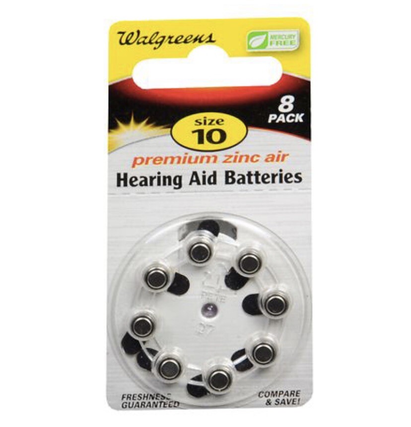 48 Hearing Aid Batteries Sz 10 Walgreens Small Button Battery 10a 1.45
