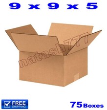 75 - 9x9x5 Cardboard Boxes 32ECT Mailing Packing Shipping Corrugated Carton