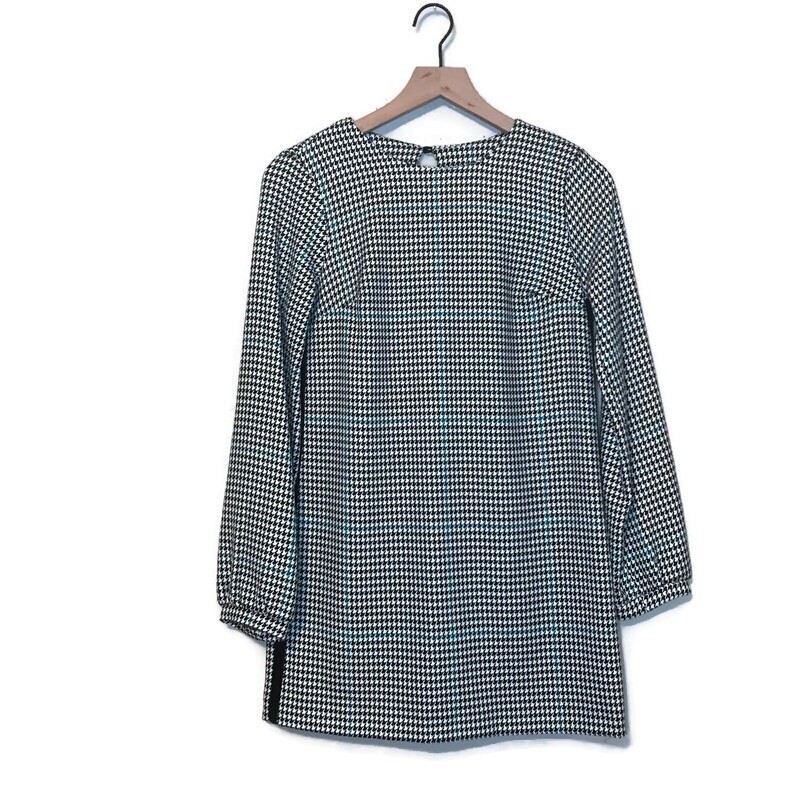 zara green houndstooth dress Trafuluc Long Sleeve Print Oversized Shift Size XS Gingham