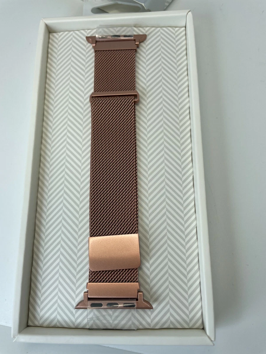 Platinum Magnetic Stainless Steel Mesh Band for Apple Watch 6 5 4