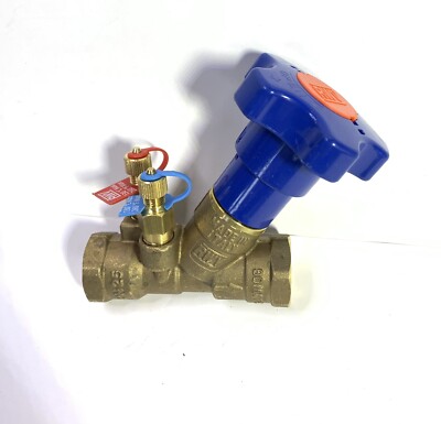 RWV DZR Brass Fixed Orifice Static Balancing Valve 3/4 Female NPT 9517-3/4