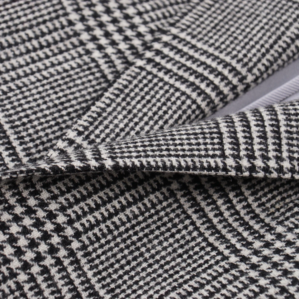 Abrigo deportivo Sartoria Partenopea Glen Check lana y cachemir 38R (UE 48) NUEVO CON ETIQUETAS Foto 2 de 4