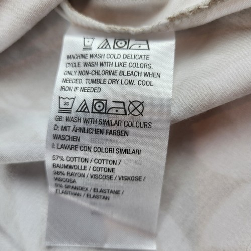 D&Co Womens Top Floral Tan White V Neck 3/4 Sleeve Size XL - Picture 7 of 11