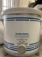 HAMILTON BEACH PROCTOR-SILEX CROCK WATCHER 4QT 33400 SLOW COOKER VINTAGE