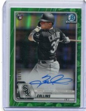 2020 Bowman Chrome Green Refractor Autographs Zack Collins Rookie Auto 69/99