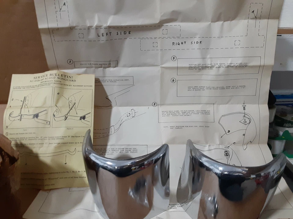 1953-1955 Studebaker Commander, Champion, Bumper Guard - Wing Guard N.O.S Foto 2 de 4