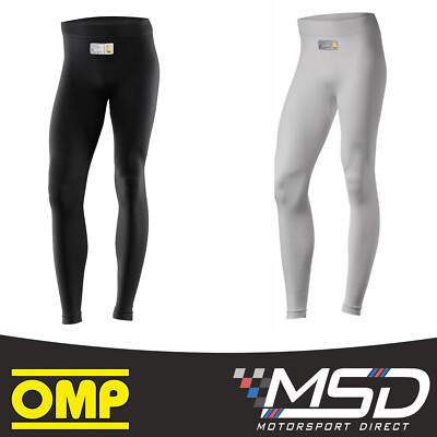 OMP Tecnica Evo FIA 8856-20218 Approved Bottoms - White & Black / Race Rally