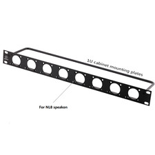 1U Single Space Rack Panel W/8 Large Speakon Cut Outs For NL8, NL4 W/ Lacer Bar