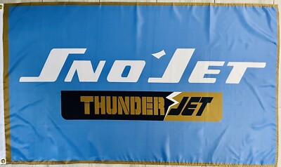 SNO JET Thunder Jet SLED SNOWMOBILES 3x5ft FLAG BANNER DRAPEAU MAN CAVE GARAGE