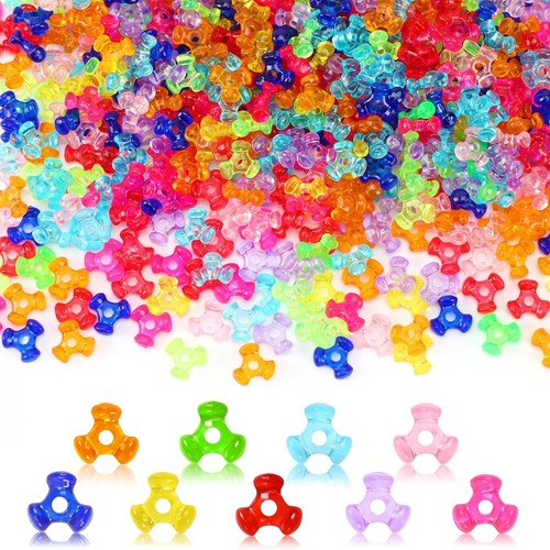 UPINS Tri Perline,1200 Pezzi Mix Trasparente Colorato Piccolo, Multicolore - Foto 1 di 6
