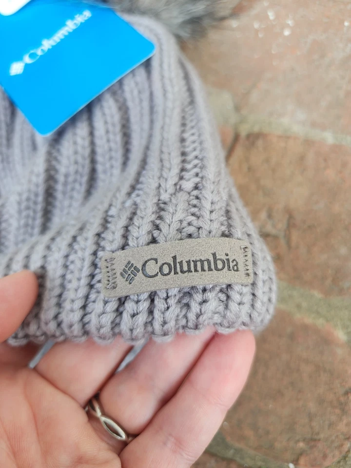 Lot Of 2 Columbia Youth Snow Problem™ II 2 Beanie Teal Gray Double Pom NWT OSFA - Image 4 of 4