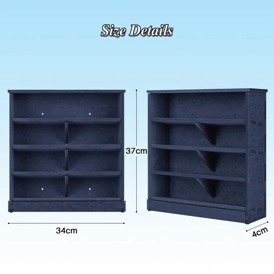 Vitrina de fieltro Monster Trucks, vitrina montada en la pared apta para Monster T... Foto 3 de 4