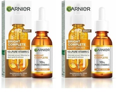 Garnier Bright Complete Night Vitamin C Serum, 30 ml (2er Pack)