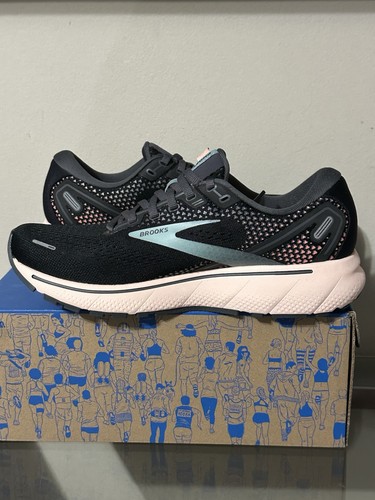 NEU Brooks Ghost 14 Damen-Lauf-Tennisschuhe 9,5 schwarz/perlfarben/pfirsichfarben - Bild 4 von 10