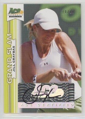 2013 Ace Authentic Grand Slam Lime Green 10/10 Jill Craybas #BA-JC2 Auto 0f3