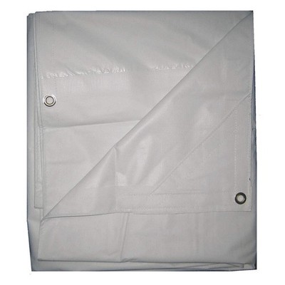 GRAINGER APPROVED 5WTX0 Tarp, White, 29.33 ft L, 19 ft W,Vinyl 5WTX0