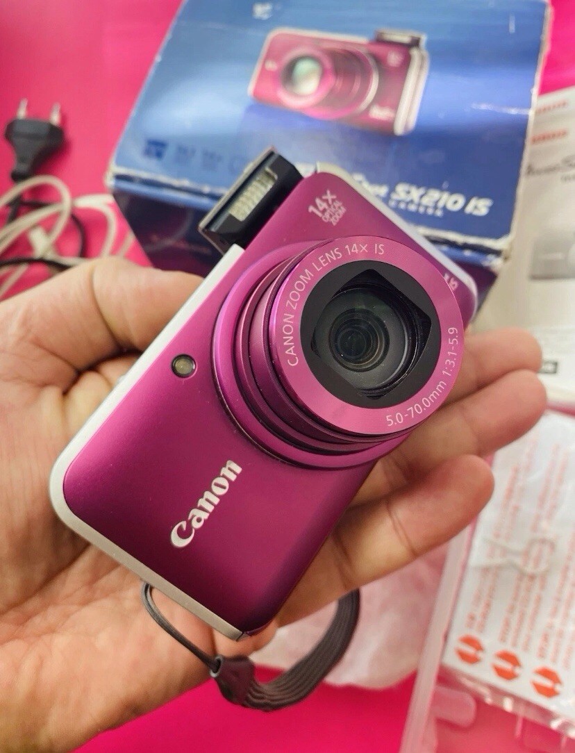 Canon PowerShot SX210 IS 14.1MP Digital Camera - Purple for sale