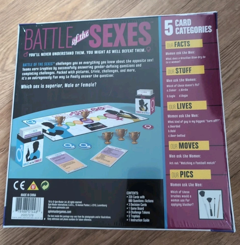 Adult Board Game Battle of the Sexes Ultimate Showdown Spin Master NEW SEALED - Image 2 of 2