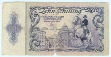 1950 Austria 10 Schillings 271674 Paper Money Banknotes Currency