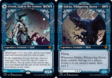 MTG Alrund, God of the Cosmos // Hakka, Whispering Raven - Foil - Showcase, Kald