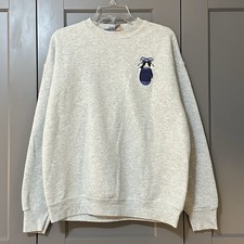 VTG Top Stitch by Morning Sun Embroidered Kitten in a Mitten Sweatshirt Gray L