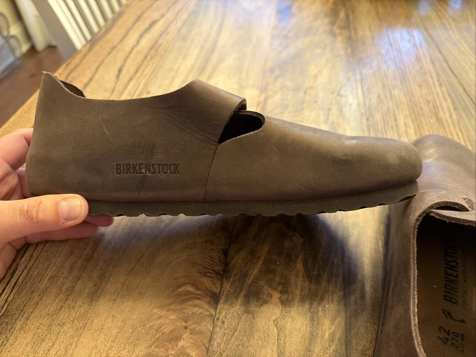 Zuecos Birkenstock London para hombre talla 42 cuero marrón Foto 3 de 4