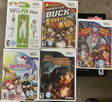 Nintendo Wii Games Lot Fit, Ringling, Hunter Hello Kitty Great Condition