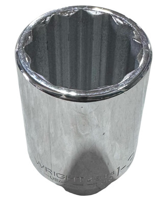 Wright Tool 1/2'' Drive 1-3/8'' Deep Socket 12 Point USA Made