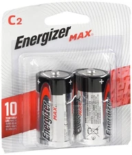 Energizer Max Alkaline Batteries C 2 EA