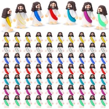 100 Pcs Mini Jesus Figurines for Religious Favors, Crafts, and Easter Gifts