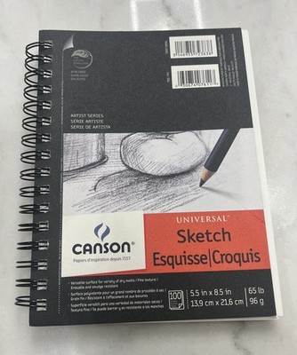 Canson Universal Spiral Sketch Esquisse Book 5.5''X8.5''-100 Sheets 