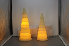 HSE24 Flambiance EchtwachsLED Tannenbäume elfenbein 2Stück Neuwertig Timer *Win*