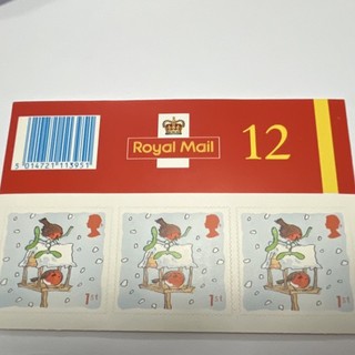 Royal Mail GB Birds 12x 1st Class Barcode Stamp Booklet Elizabeth II Decimal MNH