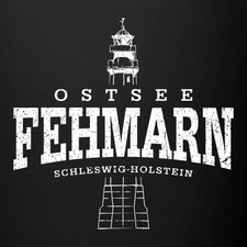 Ostsee Fehmarn Schleswig-Holstein Vintage Tasse einfarbig, One size, Schwarz