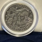 VALHALLA VIKINGS BERSERKERS ANTIQUED ROUND 1oz .999 FINE SILVER ODIN OWNS YE ALL