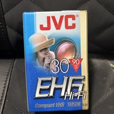 VHS-C Compact 90 Minute Video JVC Cassette Tape TC 30 EHG Hi-Fi New