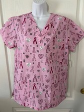 Scrub top Pink Ribbon Breast Cancer NWT