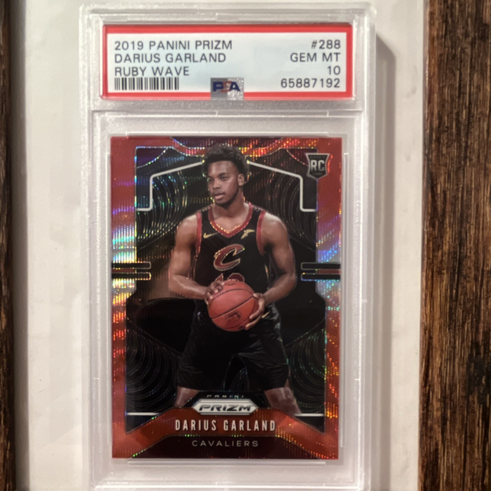 2019-20 Panini Prizm Darius Garland #288 Ruby Wave Rookie PSA 10 Cavaliers
