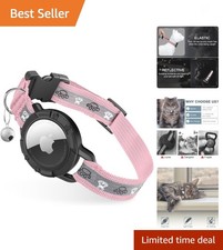 Reflective AirTag Cat Collar, Integrated Cat Tracker Collar with Air Tag Hold...