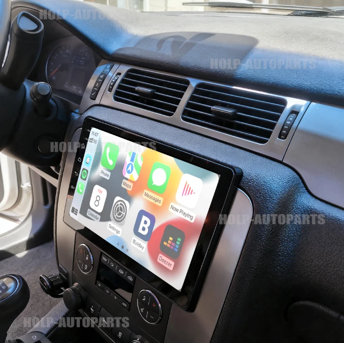 Radio estéreo para automóvil Android 15 Apple CarPlay Navi para Chevrolet Avalanche 2007-2013 Foto 3 de 4