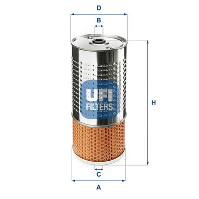 Ölfilter Filtereinsatz 25.499.00 UFI für MERCEDES-BENZ PUCH SCANIA
