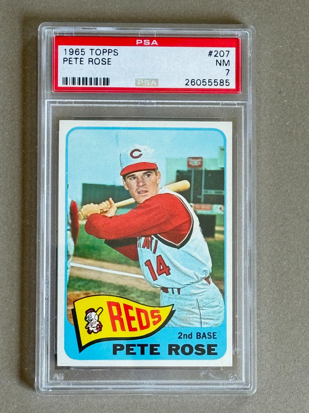 Pete Rose 1965 Topps (PSA 7) - PWCC (Fanatics Collect) Top 30% - Hit King + HOF