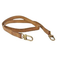 LOUIS VUITTON Shoulder Strap Leather 36.2" Beige LV Auth ep11298