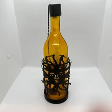Metal Sun Wine Bottle Oil Lamp Tiki Torch 90s Celestial Camping Candle Outdoor