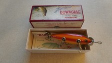 Early Cup Rigged Heddon Fat Body Minnow in the correct Box w/Paper